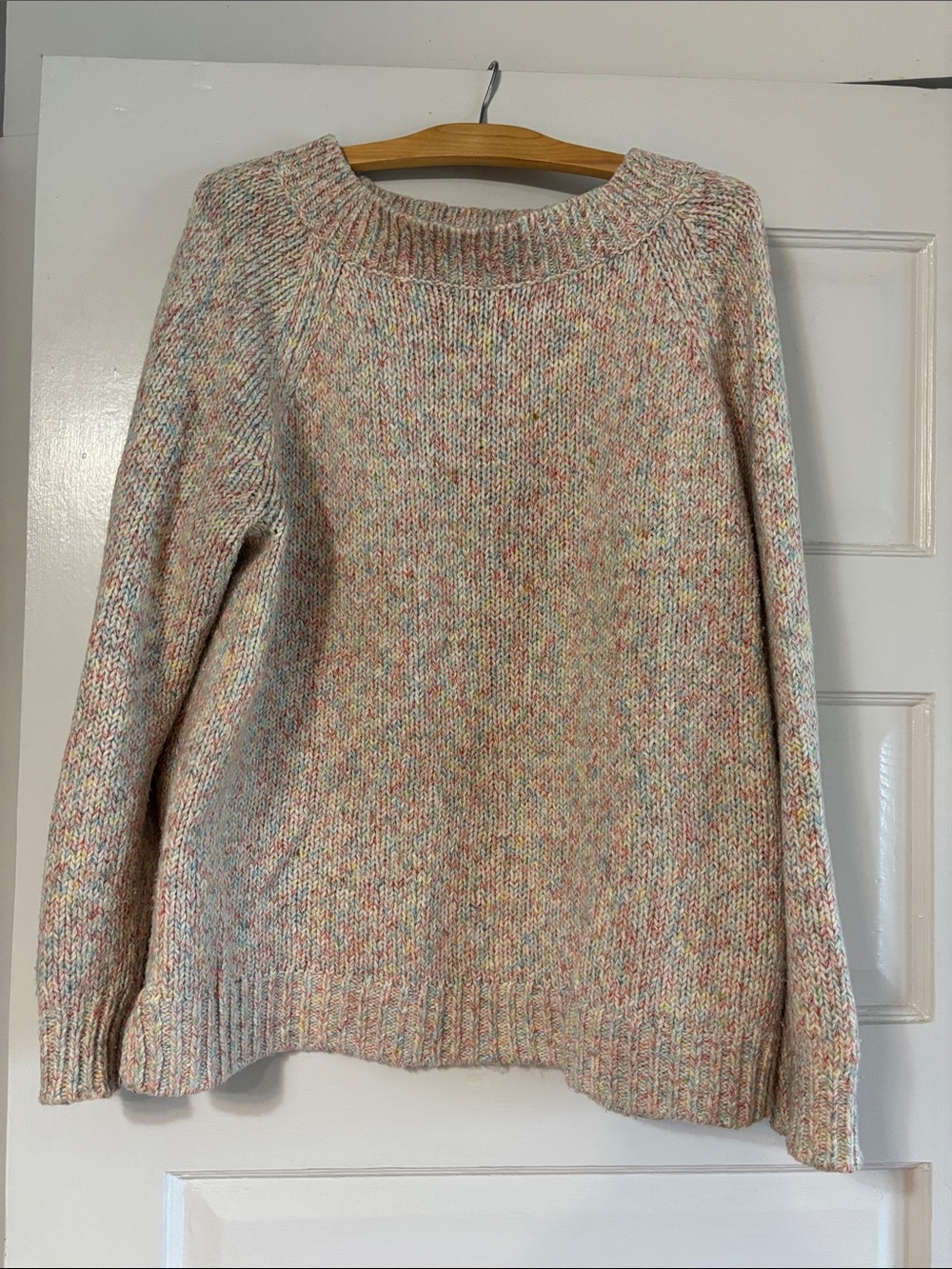 Chaps Multicolor Pastel Speckled Crewneck Sweater